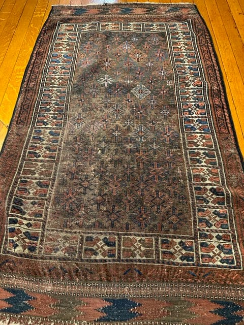 2&#39;10&quot; X 4&#39;11&quot; Antique Baluch Rug [SH-167]
