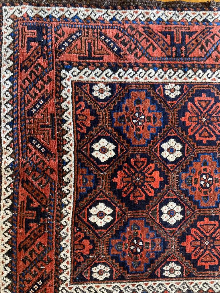 6'5" X 3'6" Antique Baluch Rug