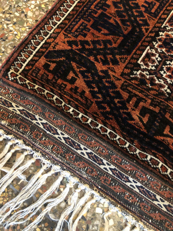 7&#39; X 3&#39;2&quot; Antique Belouch Long Rug