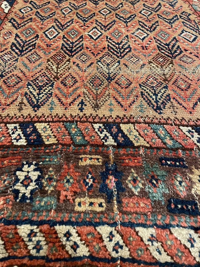 3&#39;3&quot; X 3&#39;10&quot; Antique Bergama Rug