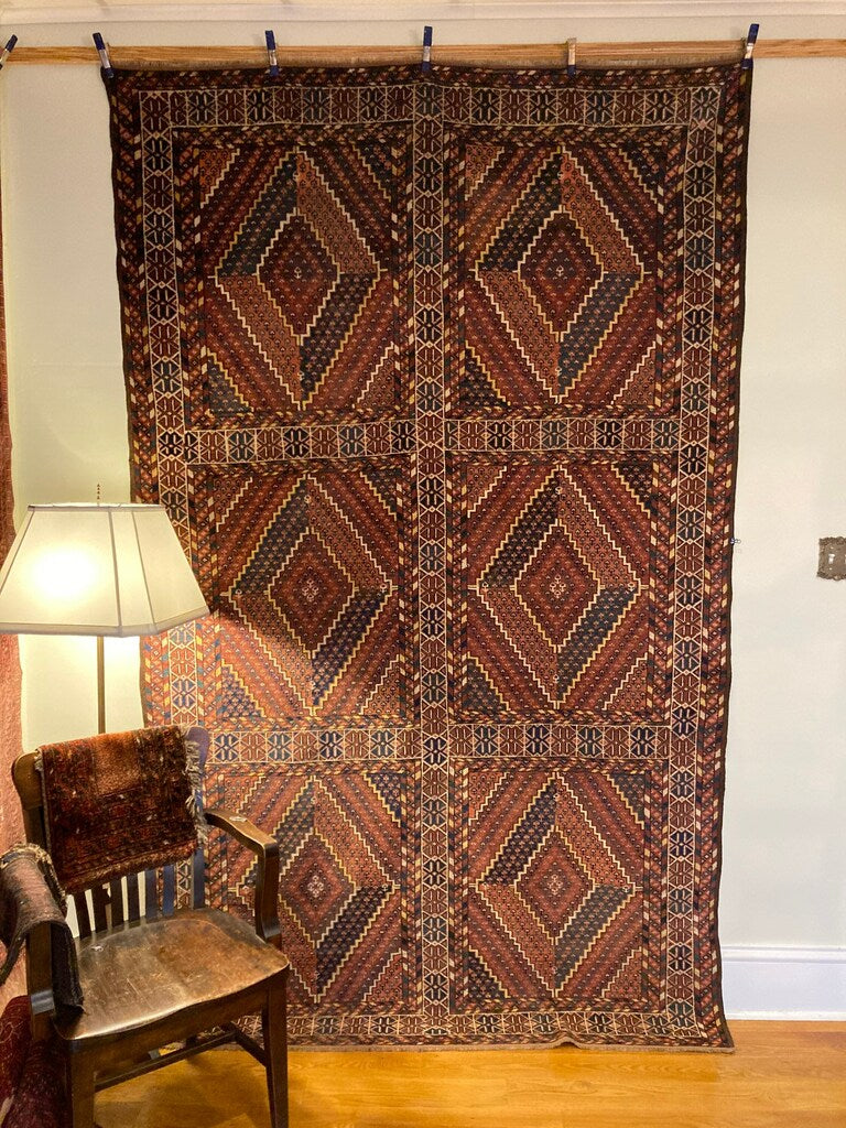 9&#39;3&quot; X 5&#39;7&quot; Antique Beshir Long Rug