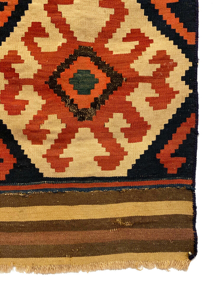 3&#39;0&quot; X 3&#39;10&quot; Antique Caucasian Kilim Small Rug