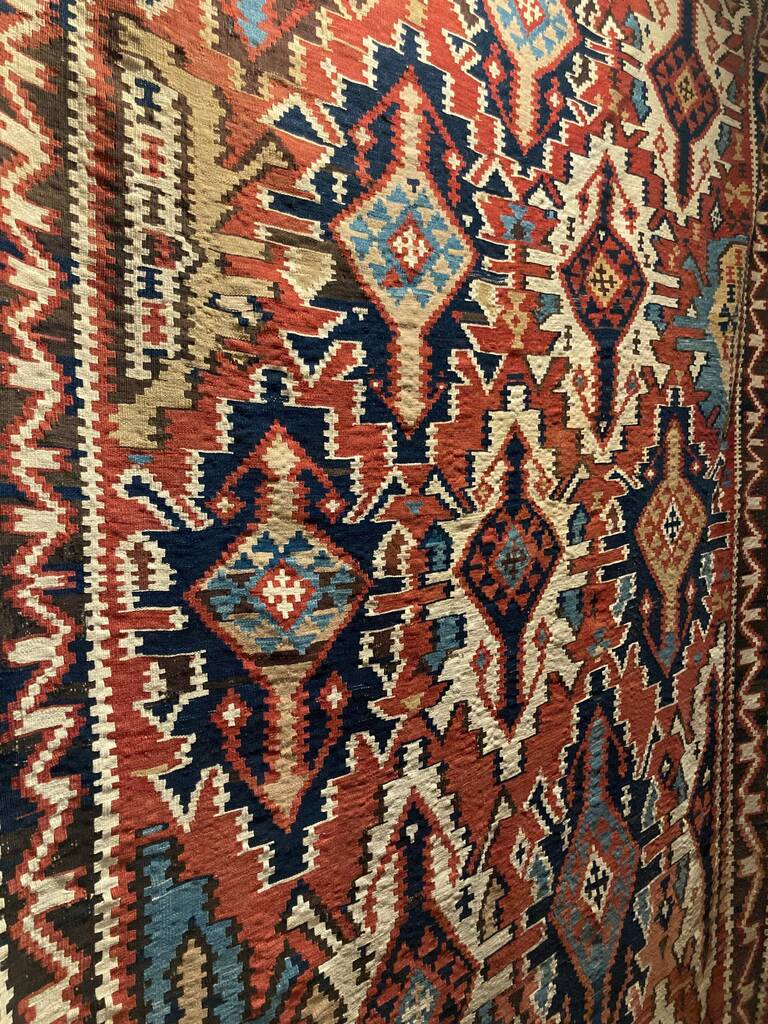 9&#39;1&quot; X 5&#39;4&quot; Antique Caucasian Shirvan Kuba Kilim