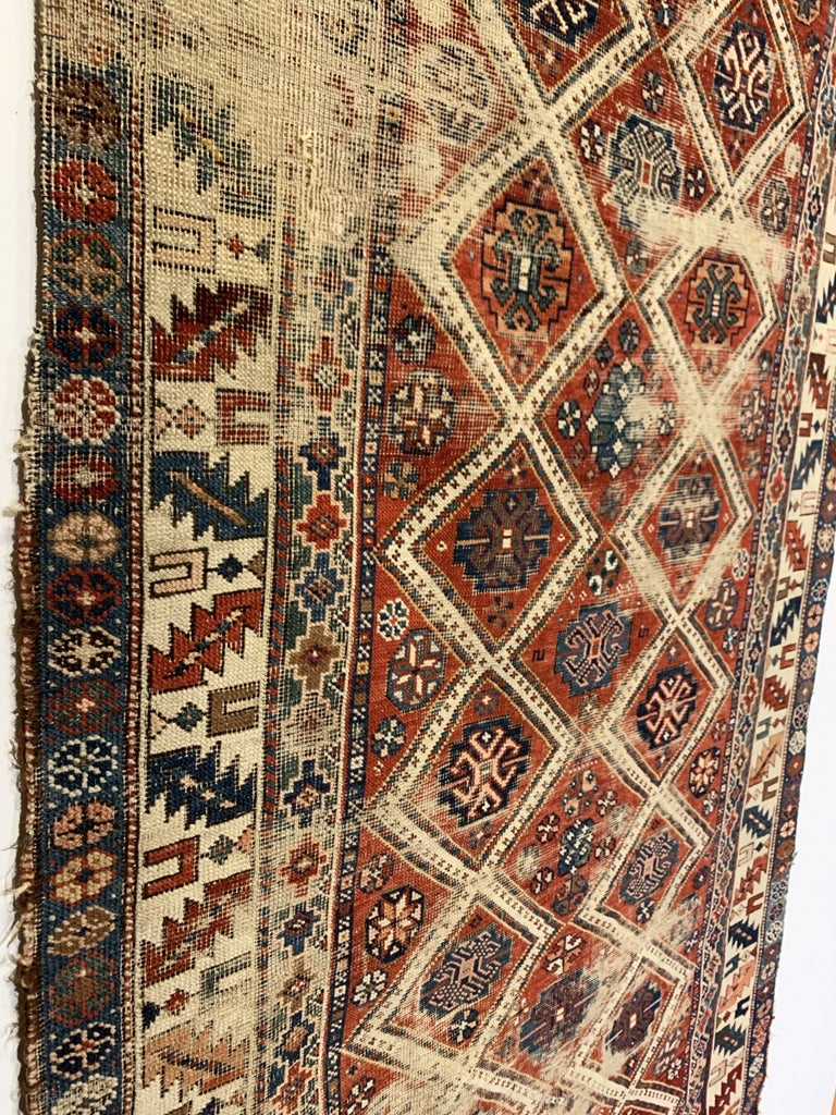 5&#39;4&quot; X 2&#39;10&quot; Antique Caucasian Small Rug