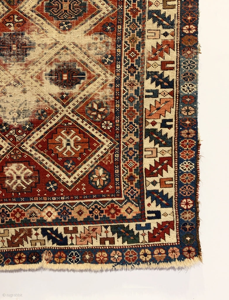 5&#39;4&quot; X 2&#39;10&quot; Antique Caucasian Small Rug