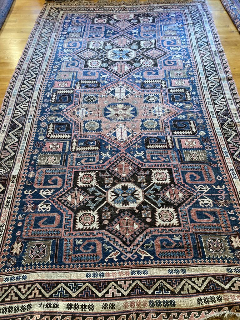 11&#39;4&quot; X 6&#39;1&quot; Antique Caucasian Soumak Rug