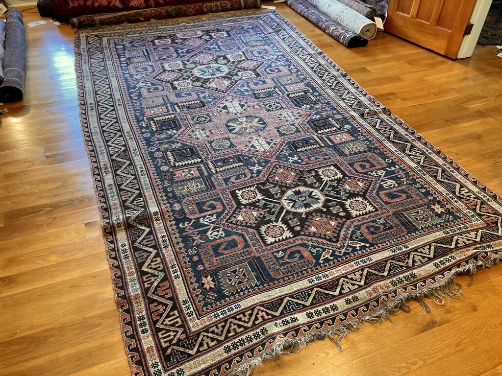 11'4" X 6'1" Antique Caucasian Soumak Rug