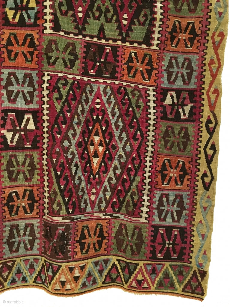 7’5&quot; X 6’0&quot; Antique Central Anatolian Kirsehir Kilim