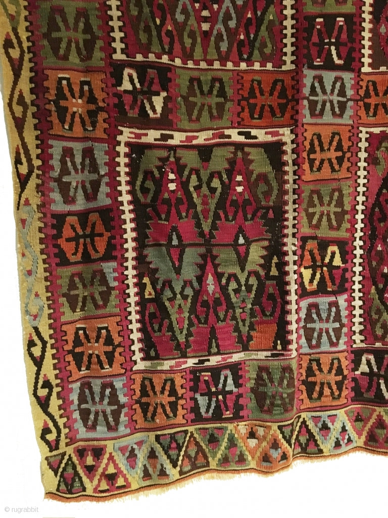 7’5&quot; X 6’0&quot; Antique Central Anatolian Kirsehir Kilim