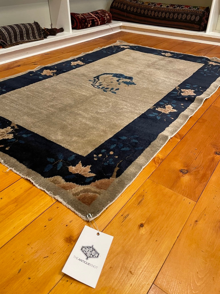 3&#39;0&quot; X 4&#39;8&quot; Antique Chinese Art Deco Small Rug
