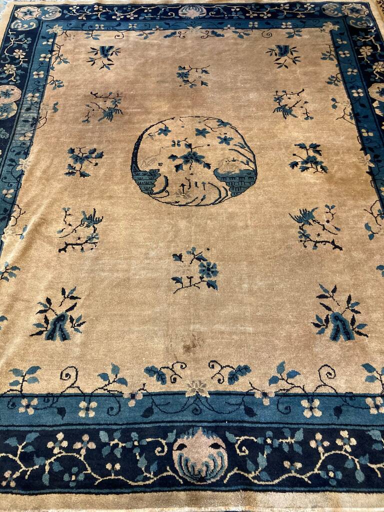9&#39;8&quot; X 8&#39; Antique Chinese Rug
