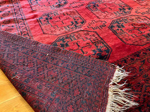 8'3" X 9'4" Antique Ersari Afghan Main Rug