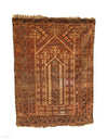 2’11" X 3’11" Antique Ersari Beshir Prayer Rug