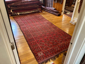 10'4" X 5'4" Antique Ersari Beshir Turkoman Long Rug