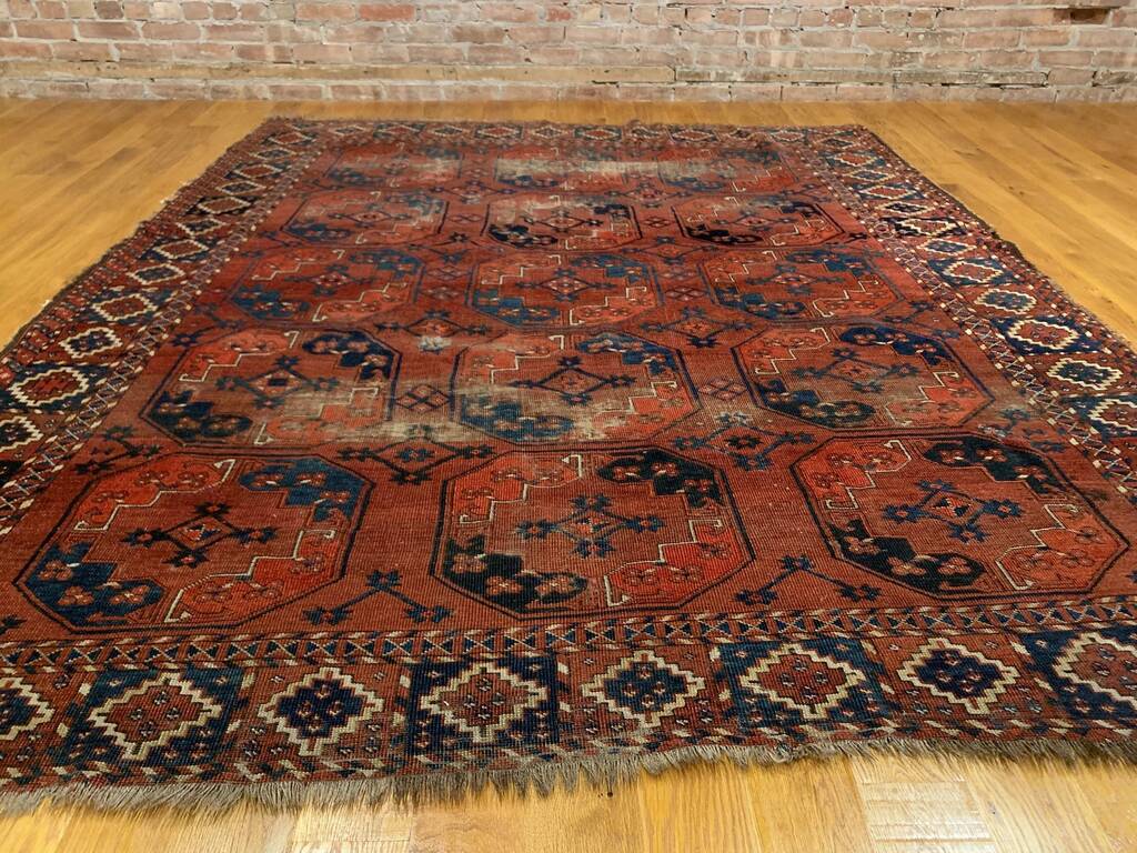 6'11" X 8'2" Antique Ersari Carpet