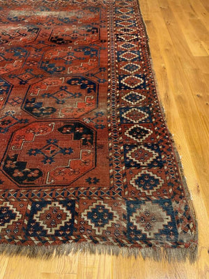 6'11" X 8'2" Antique Ersari Carpet