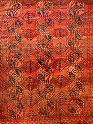 11' X 9'4" Antique Ersari Main Carpet