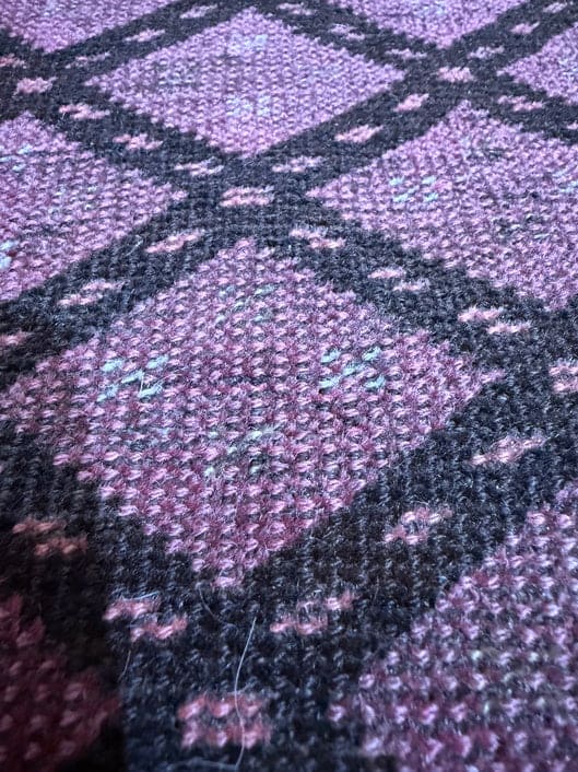 4'10" X 2'10" Antique Ersari Purple Ground Turkmen Rug