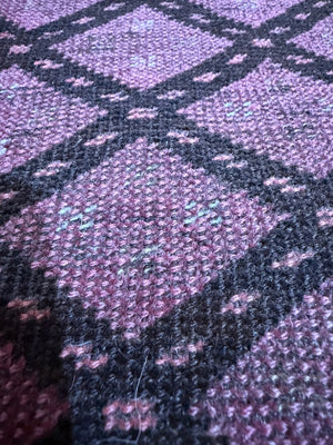 4'10" X 2'10" Antique Ersari Purple Ground Turkmen Rug