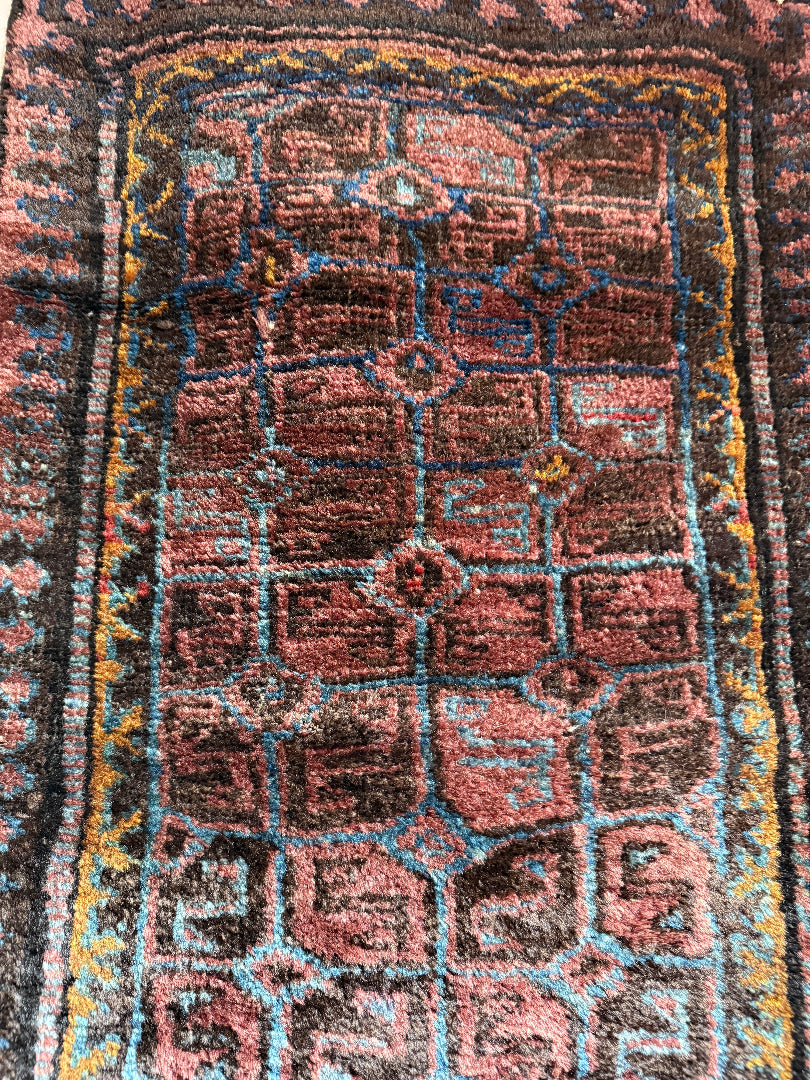 20" X 40" Antique Ersari Turkmen Dowry Rug