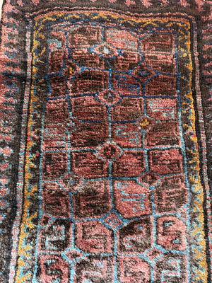 20" X 40" Antique Ersari Turkmen Dowry Rug