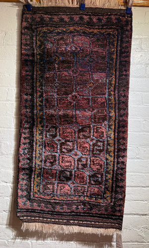 20" X 40" Antique Ersari Turkmen Dowry Rug