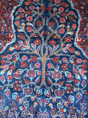 5'4" X 2'4" Antique Kashan Meditation Rug