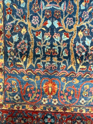5'4" X 2'4" Antique Kashan Meditation Rug
