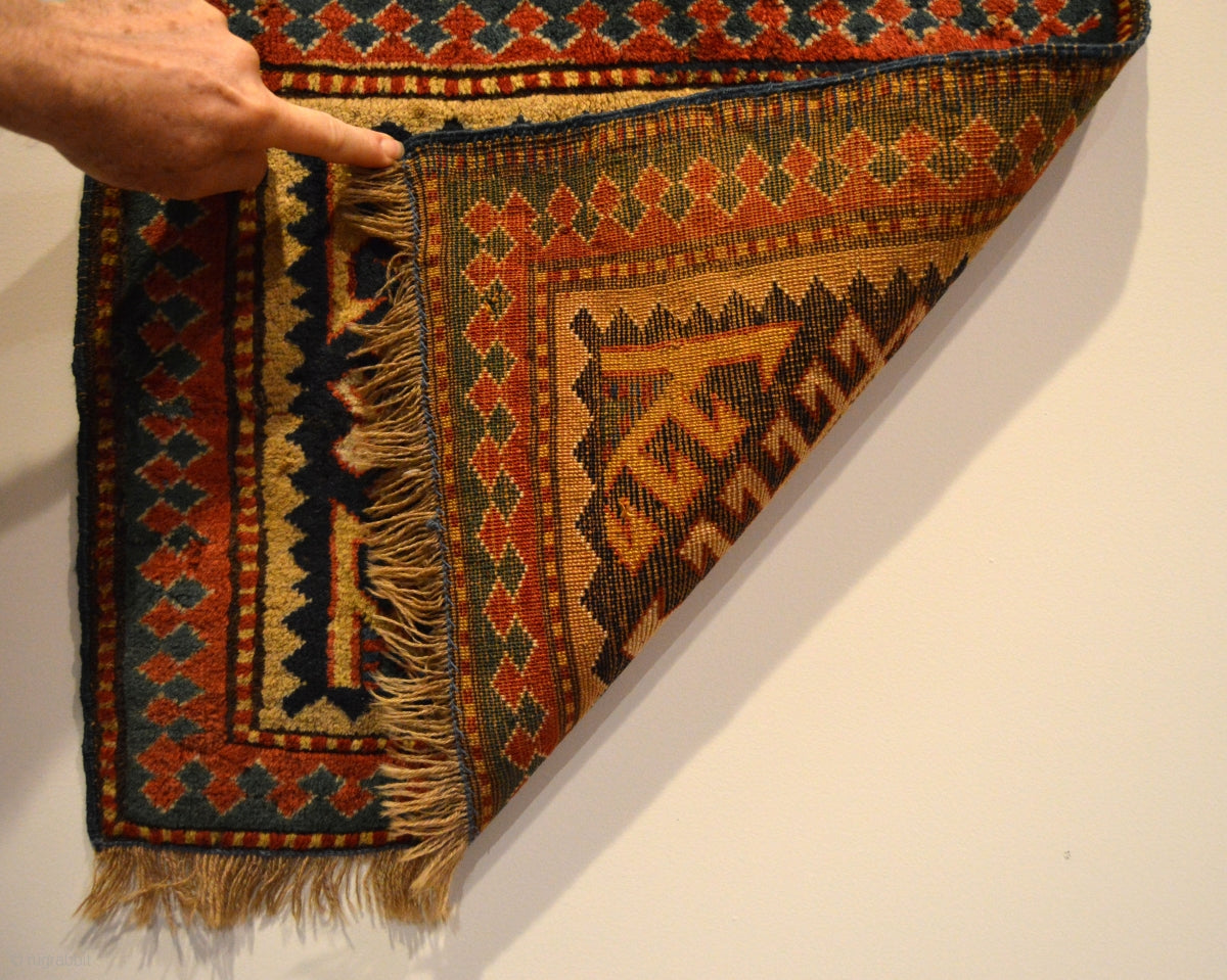 2&#39; X 1&#39;10&quot; Antique Kazak Bagface