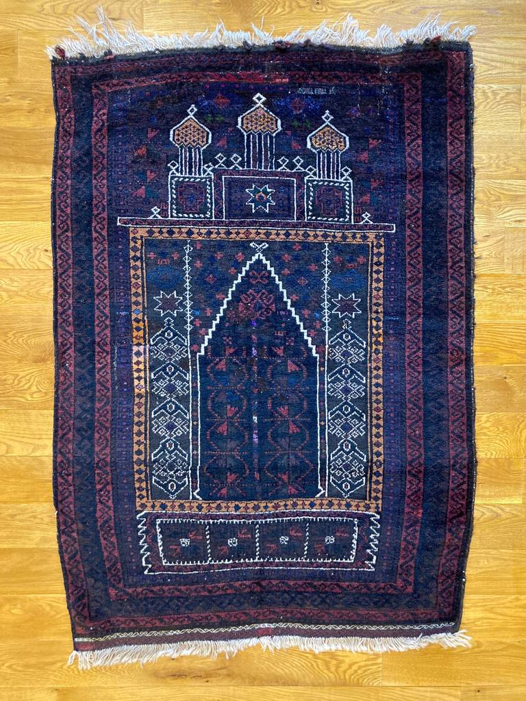 4&#39;6&quot; X 3&#39;3&quot; Antique Koudani Baluch Prayer Rug