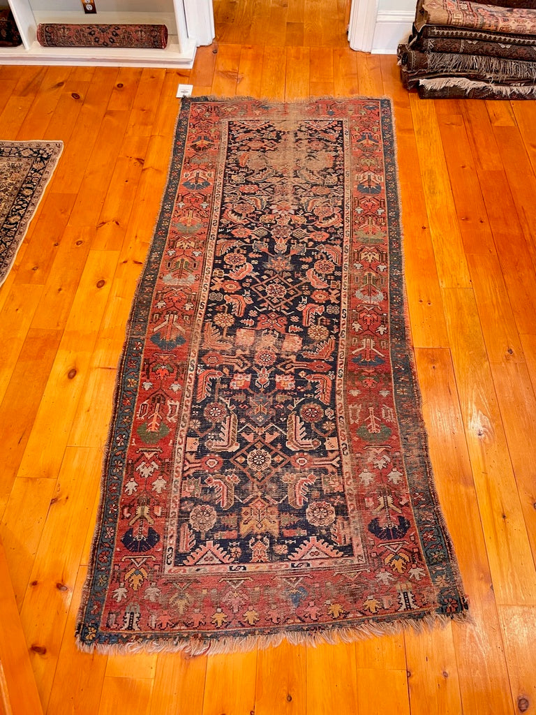 3&#39;7&quot; X 8&#39;6&quot; Antique Kurdish Long Rug