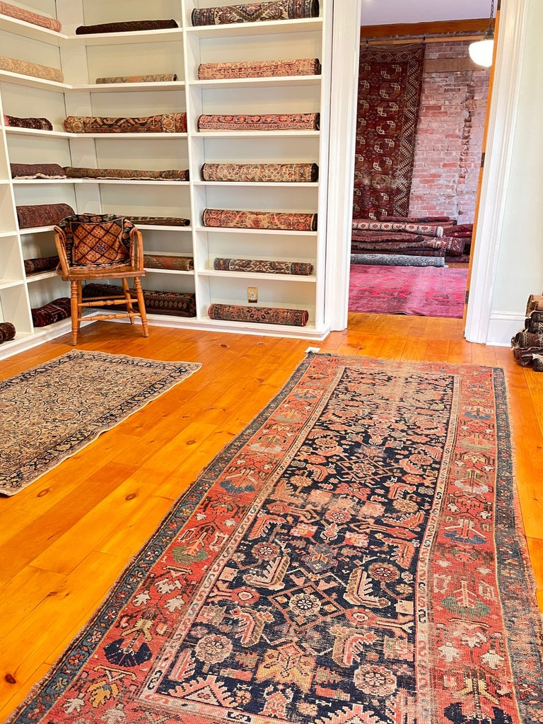 3&#39;7&quot; X 8&#39;6&quot; Antique Kurdish Long Rug