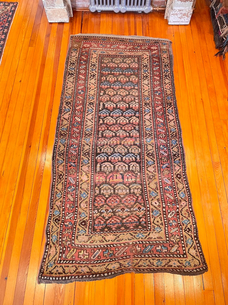 3&#39;5&quot; X 7&#39;3&quot; Antique Kurdish Runner