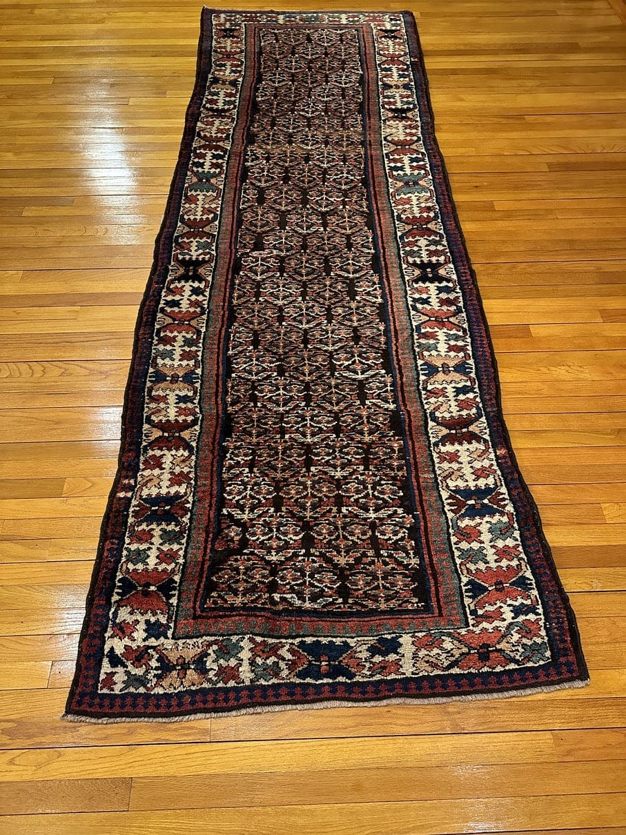 10'9" X 3'9" Antique Kurdish Runner