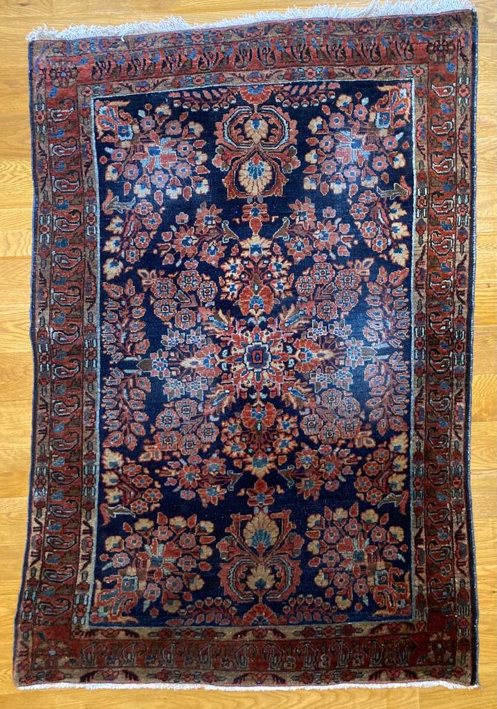 5&#39; X 3&#39;5&quot; Antique Mahajiran Persian Sarouk Rug