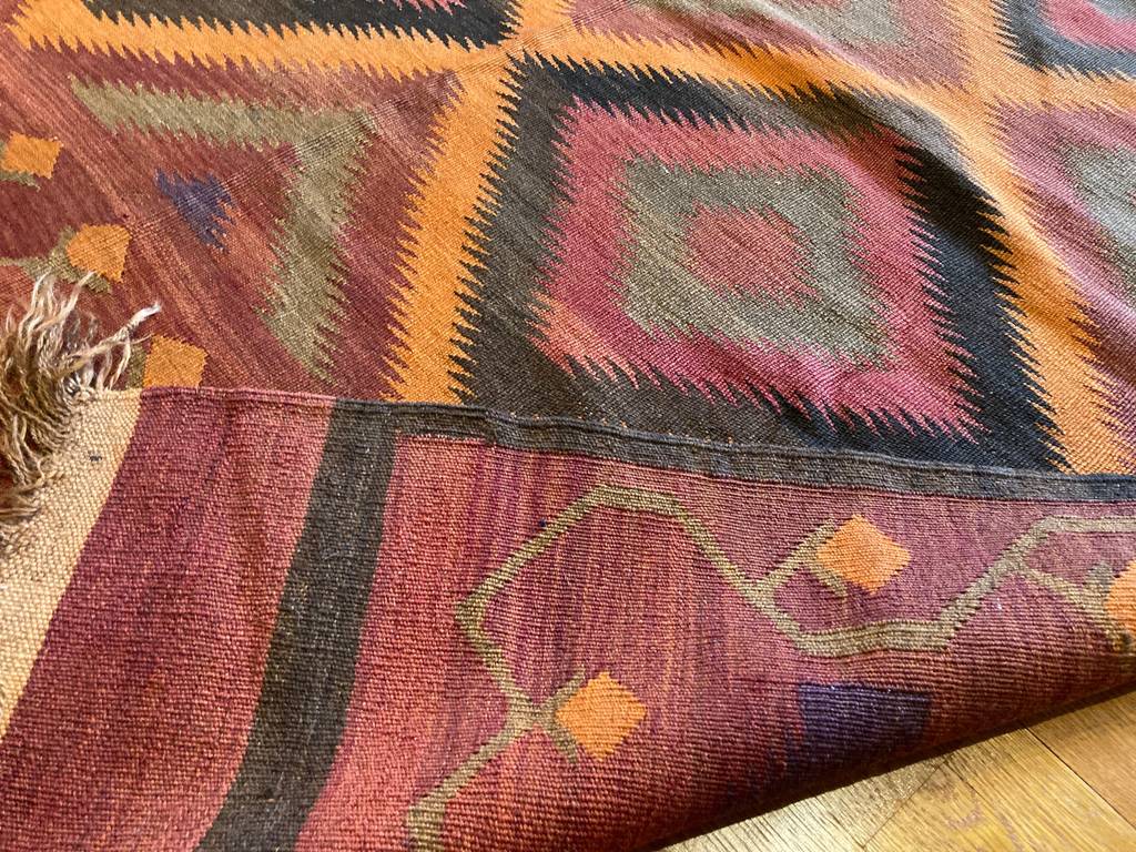 12&#39;5&quot; X 5&#39;3&quot; Antique Maimana Kilim