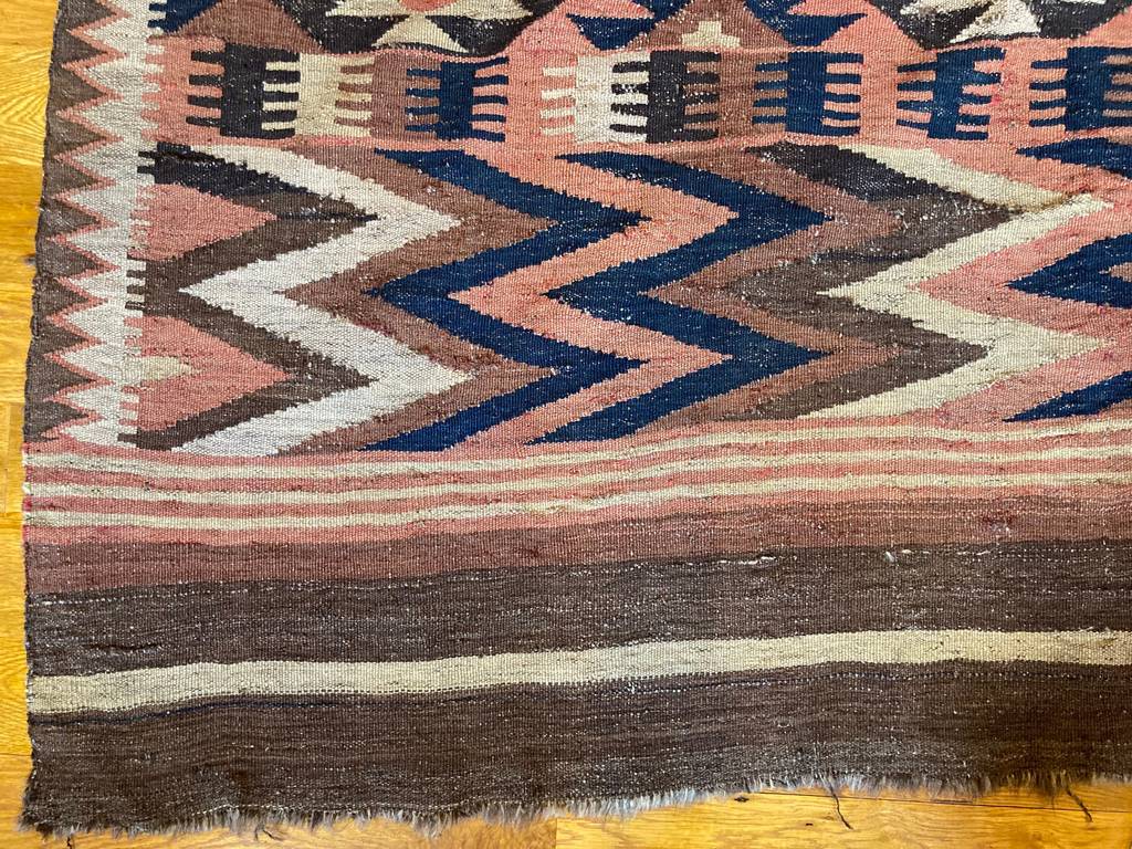 10&#39;5&quot; X 5&#39;10&quot; Antique Maimana Northern Afghan Kilim