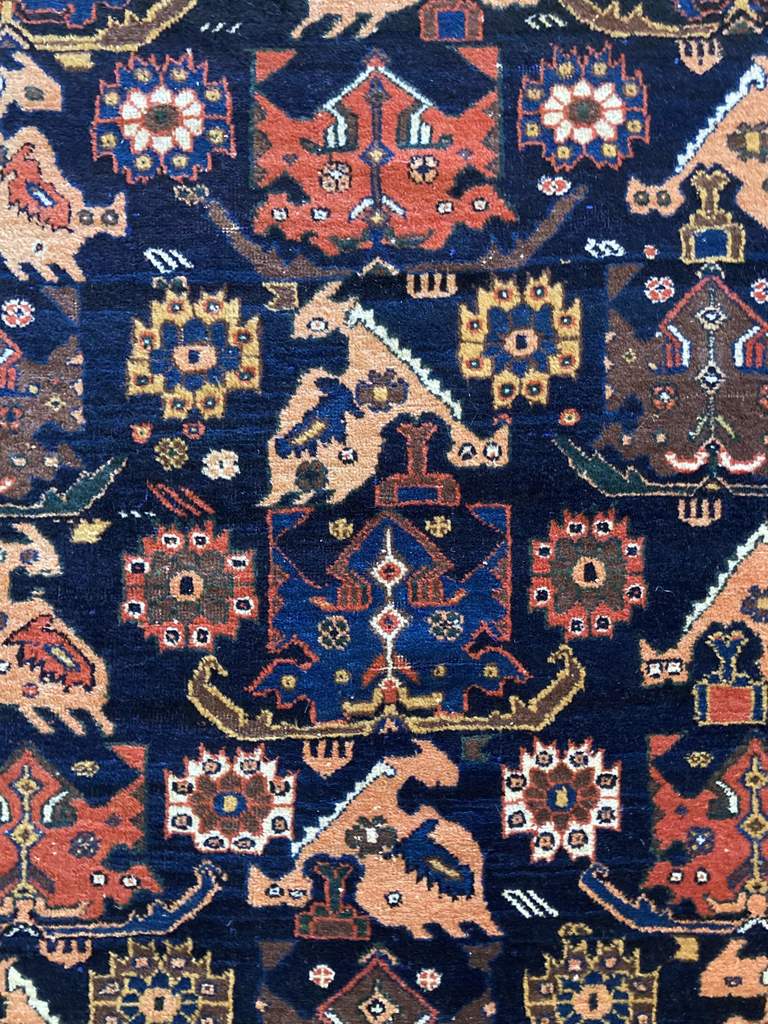 6&#39;2&quot; X 5&#39;1&quot; Antique Persian Afshar Tribal Rug