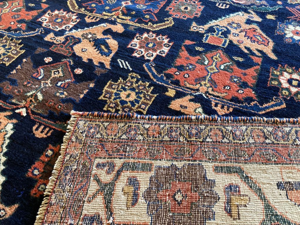 6'2" X 5'1" Antique Persian Afshar Tribal Rug