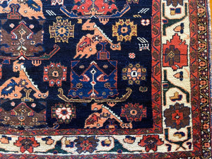 6'2" X 5'1" Antique Persian Afshar Tribal Rug