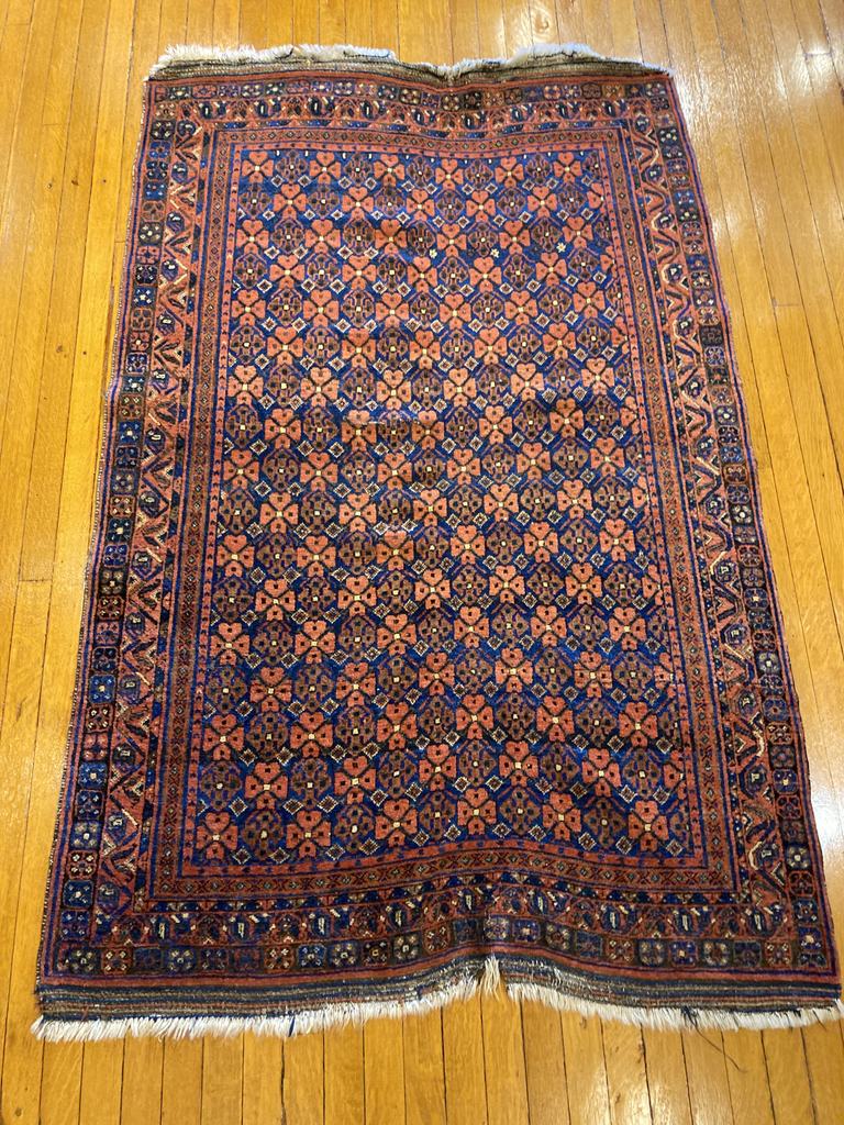 6&#39;8&quot; X 4&#39;4&quot; Antique Persian Afshar Tribal Rug