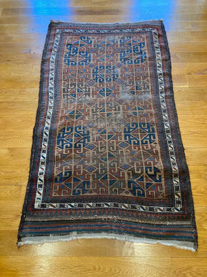 5'2" X 2'9" Antique Persian Camel Baluch Rug