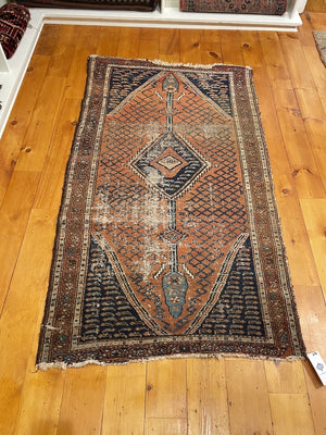 3'3" X 5'9" Antique Persian Hamadan Rug