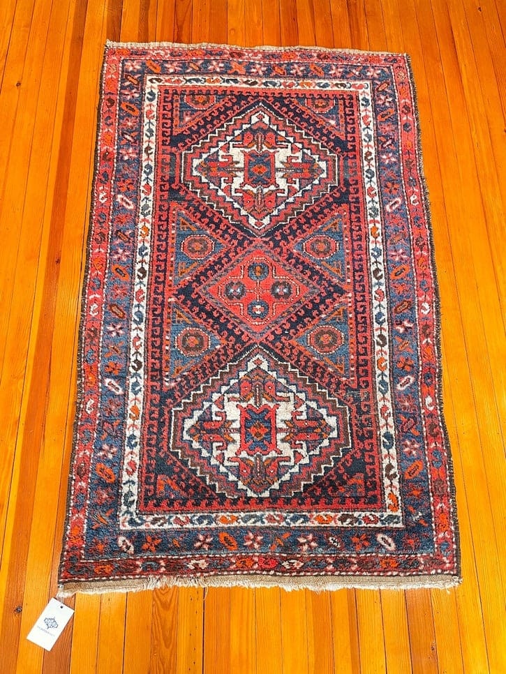 3&#39;6&quot; X 5&#39;8&quot; Antique Persian Kurdish Rug [SH-272]