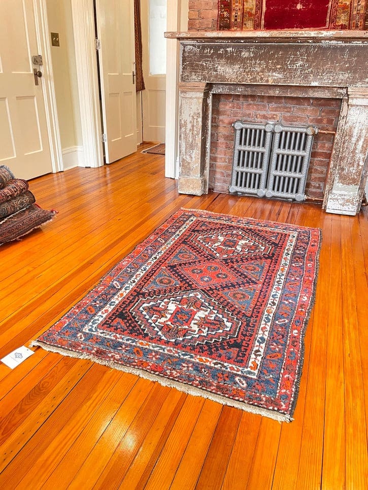 3&#39;6&quot; X 5&#39;8&quot; Antique Persian Kurdish Rug [SH-272]