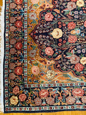 6' X 4' Antique Persian Nian Silken Wool Prayer Meditation Rug