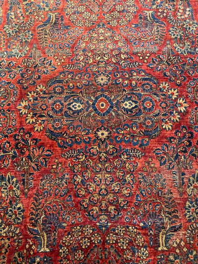 13'10" X 10'1" Antique Persian Sarouk Carpet