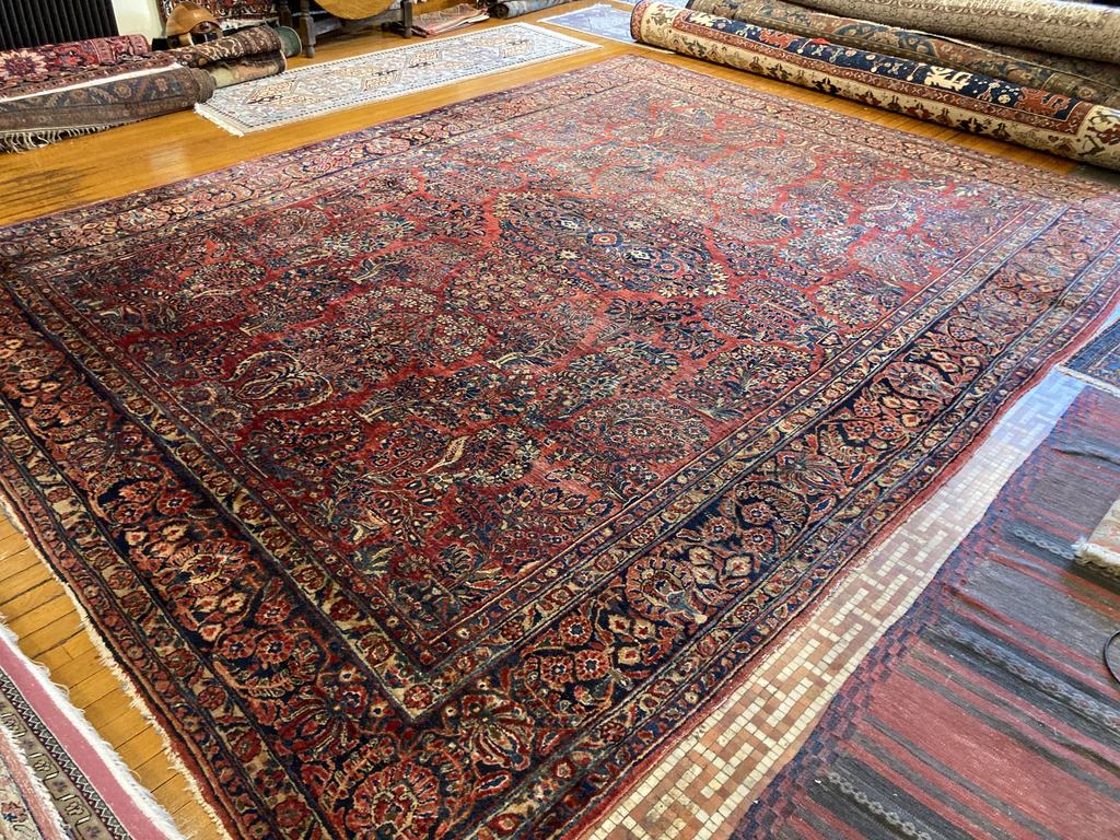 13&#39;10&quot; X 10&#39;1&quot; Antique Persian Sarouk Carpet