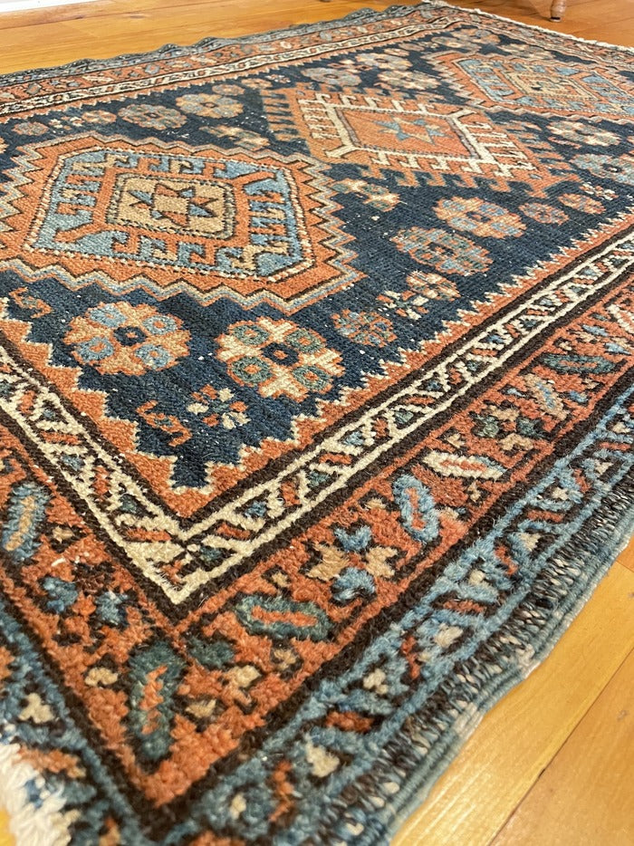 Antique Persian Veramin Small Rug