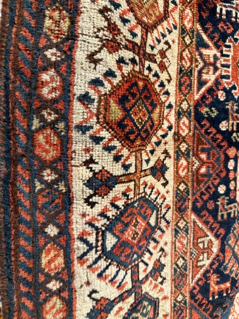 Antique Qashqai Shekarlu Carpet
